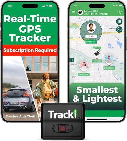 Tracki 2026 4G Model Mini Real time GPS Tracker. 6 month subscription included!