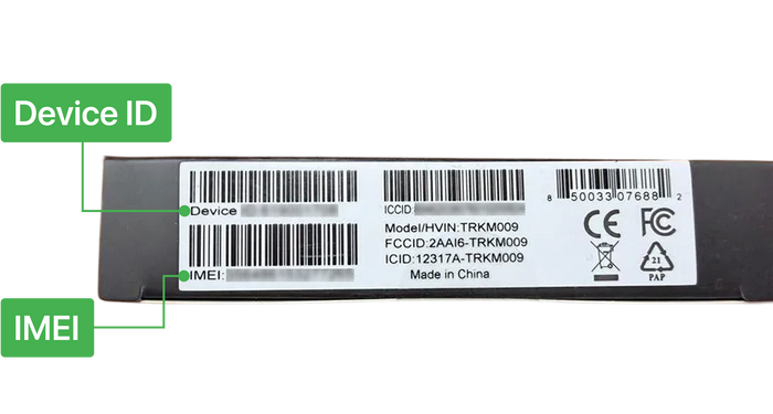 QR code / Device ID & IMEI