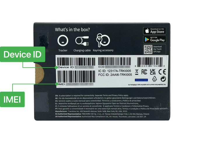 QR code / Device ID & IMEI