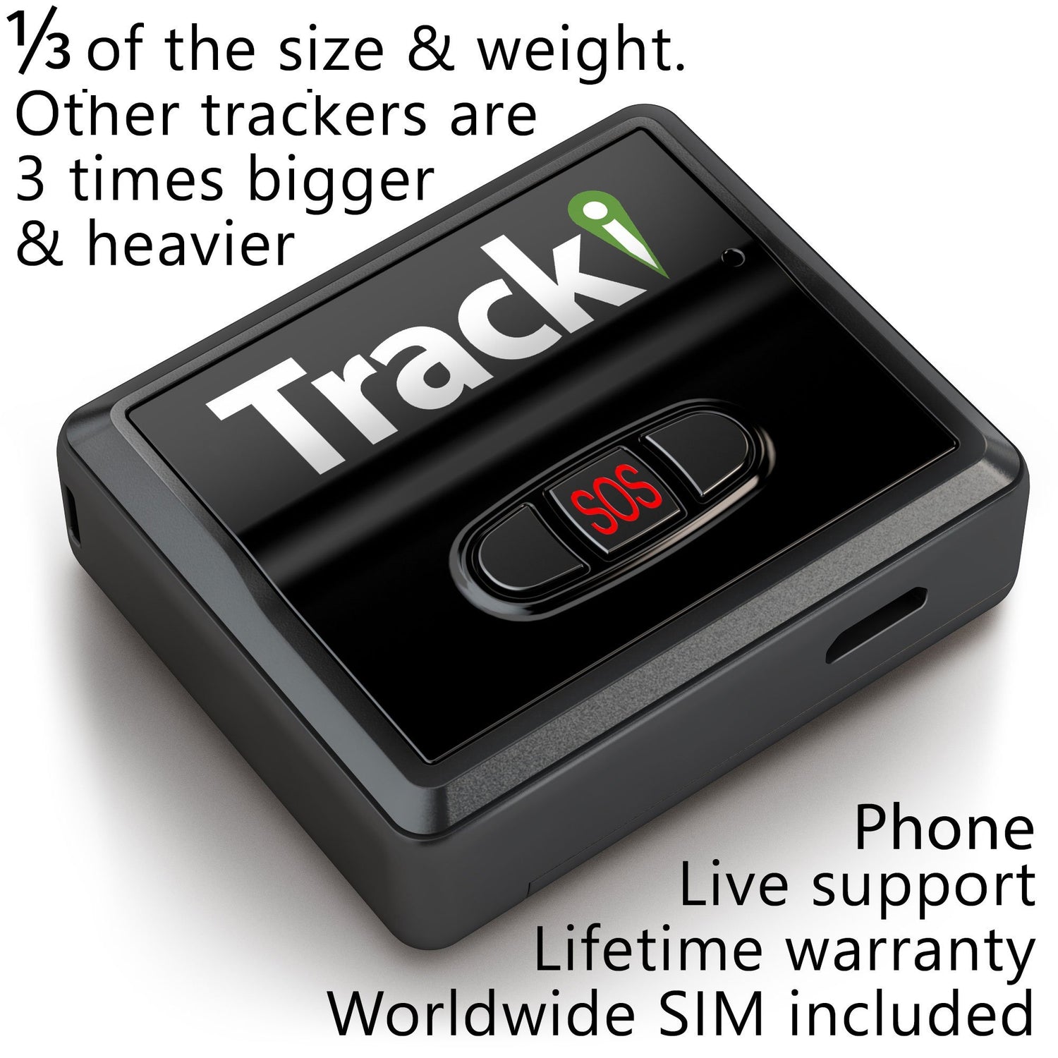 Tracki 2021 Model Mini Real time GPS Tracker. - Tracki