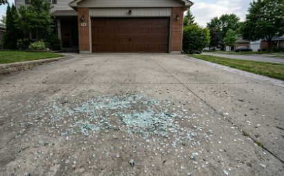 Empty driveway where your vehicle used to be